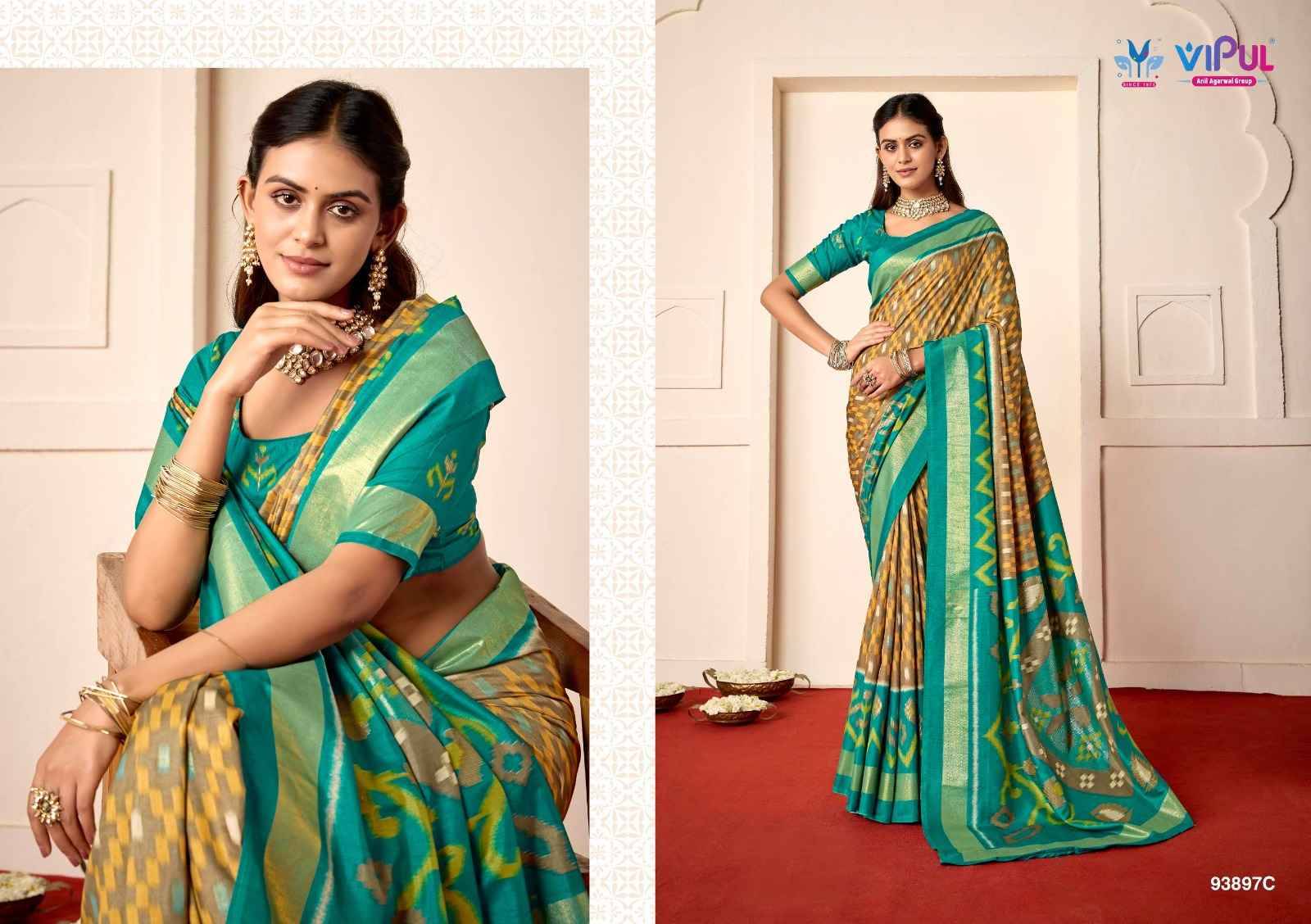 Sentosa silk Vol 10 93897 Series By Vipul Fashion Indian Traditional Wear Collection Beautiful Stylish Fancy Colorful Party Wear & Occasional Wear Weightless Sarees At Wholesale Price